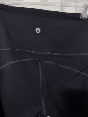 lululemon athletica Black Leggings with Reflective Logo
